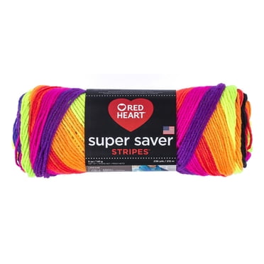 Red Heart® Super Saver® Yarn, Stripes, Acrylic #4 Medium, 5oz/141g, 236 Yards