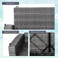 thumbnail image 4 of Gymax 2-Person Patio Hanging Porch Swing Rattan 800LBS Swing Bench w/ Black Cushions, 4 of 9