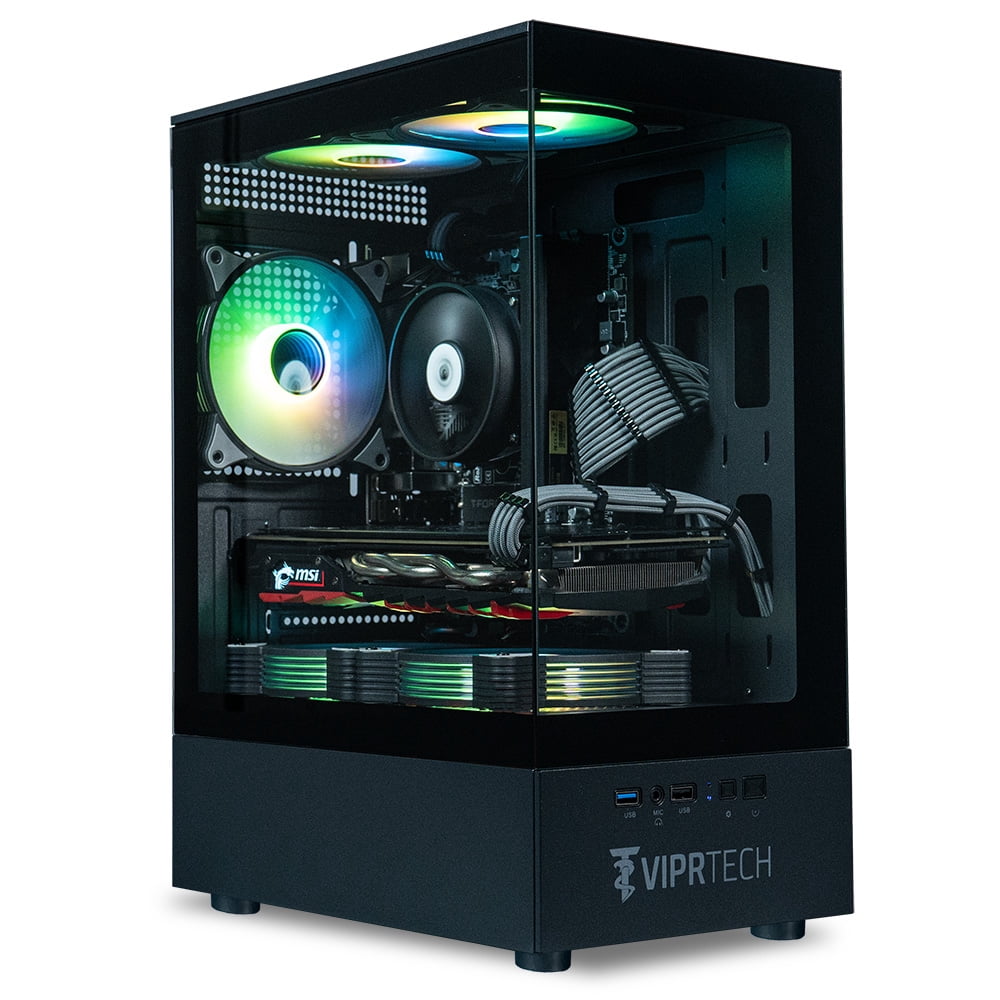 ViprTech Stryker Gaming PC - AMD Ryzen 7 (4.1GHz), RX 580 8GB, 16GB DDR4, 512GB SSD, Desktop, Black