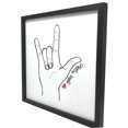 thumbnail image 3 of Bois Vous Aimer Plus Doigt Signe Décoratif Wall Art, 3 of 5