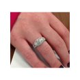 thumbnail image 2 of 1.60Ct Diamond Pave 3-Stone Engagement Anniversary Ring 14k Gold Lab Grown, 2 of 2