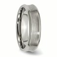 thumbnail image 4 of Titanium Beveled Edge, Concave 6mm Brushed & Polished Band Ring 7.5 Size, 4 of 6