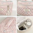 thumbnail image 2 of Sac à Fermeture Éclair de Maquillage simple et Populaire, Grande Capacité de Rangement, Rose, 2 of 6