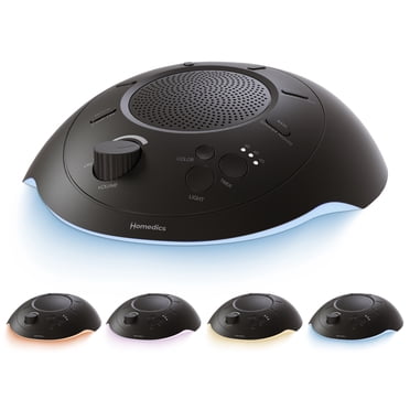 Homedics Portable Sound Machine with Night Light - Black