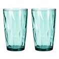 thumbnail image 1 of Unique Bargains Verres à Boire en Acrylique 17 Oz, Lot de 2 Gobelets Réutilisables en Plastique pour la Maison et l'Extérieur, Cyan, 1 of 7