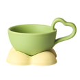 thumbnail image 1 of MesaSe Ceramic Love Cup With Saucer Set Unique Coffee Mug For Latte Tea Milk Gift For Couple, 1 of 11