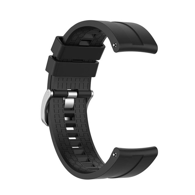kurtrusly 20mm Silicone Watch Strap Watchband Bracelet Replaced Part Wristband Modification Accessory Replacement for Haylou Black