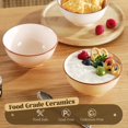 thumbnail image 3 of Ceramic Dessert Bowl Set of 6 - Small Porcelain Bowls for Rice, Snack, Ice Cream - Microwave and Dishwasher Safe - Assorted Candy Hue - 4.7 Inch - 10 OZ, 3 of 6