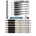 thumbnail image 1 of Zebra F-402 Stylos à Bille Rétractables en Acier Inoxydable avec Recharges, Pointe Fine, 0,7 mm, Encre Noire, Lot de 12 avec Pochette Réutilisable en Plastique, 1 of 4