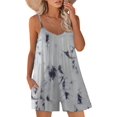 thumbnail image 1 of ORUYROP SNUGWIND Femmes Casual Sans Manches Sangle Lâches Combinaisons Réglables Stretch Shorts Romper avec Poches, 1 of 5