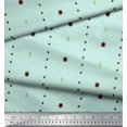 thumbnail image 2 of Soimoi Green Poly Georgette Fabric Butidar Jamdani Decor Fabric Printed Yard 42 Inch Wide, 2 of 2