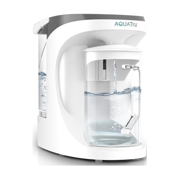 AquaTru Carafe / Purificateur d'Eau de Comptoir avec Technologie Exclusive d'Osmose Inverse Ultra à 4 Étapes (Aucune Plomberie Ni Installation Requise) / Sans BPA...