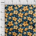 thumbnail image 2 of oneOone Georgette Viscose Yellow Fabric Floral Sewing Craft Projects Fabric Prints By Yard 42 Inch Wide, 2 of 4