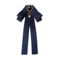 thumbnail image 3 of KLKCMS Bowknot Brooch Pin Collar Elegant Ribbon Brooches Ribbon Bow Tie Brooch Neck Tie Blue with Red, 3 of 9