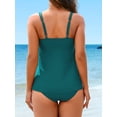 thumbnail image 5 of Charmo Two Piece Retro Tankini Swimsuit for Womens Double Straps Swimwear, 5 of 5