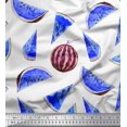thumbnail image 1 of Soimoi Rayon Crepe Fabric Watermelon Fruits Print Fabric by Yard 46 Inch Wide, 1 of 3