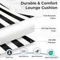 thumbnail image 4 of Aoodor Coussin de Chaise Longue d'Extérieur avec Appuie-Tête pour Chaise Longue de Patio, Coussin de Chaise Longue de Patio Résistant à la Décoloration 79 x 25 x 3.2 Pouces pour Terrasse, Piscine, Pelouse, Rayure Noire, 4 of 7