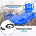 thumbnail image 3 of ArcticThrill Snow Sled for Kids - ParadiseRide Slider - Single Rider Sprinter Toboggan with Handles and Pull Rope; Outdoor Plastic Winter Sleigh for Toddlers & Kids, 3 of 7