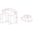 thumbnail image 4 of Furniture of America Eva Contemporary Metal 1-Drawer End Table in Yellow, 4 of 4