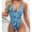 Blue, variant on Dvkptbk Swimwear Women Cover Ups for Swimwear Women Ladies Fashion Serpentine Print Lacing Strap Hollow Out Sexy Decoration Women's One-piece Swimsuit