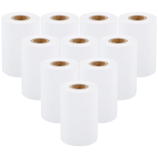 10 Rolls Smooth Papers Till Paper Rolls Thermal Paper Till Rolls for Credit Card Machines