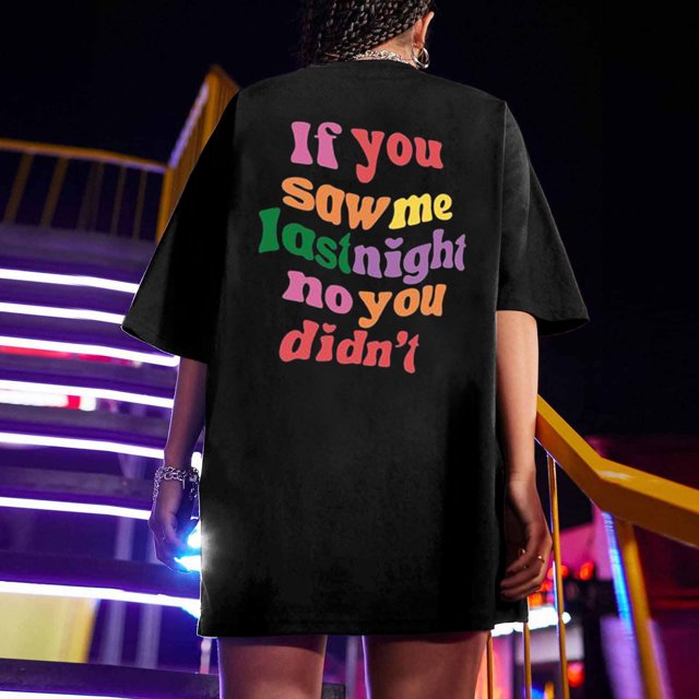 LSLJS Oversized T Shirts for Women Plus Size Slogan Graphic Drop Shoulder Short Sleeve Tops Summer Loose Pullover Tees