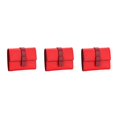 thumbnail image 3 of pitrice Leather Women Purse Rectangular Trifold for Zipper Hasp Stylish Card Holder Photo Folder Wallet Notecase Birthday Gift Red 3Set, 3 of 6