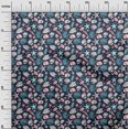 thumbnail image 3 of oneOone Georgette Viscose Navy Blue Fabric Sea Shells Pattern Sewing Material Print Fabric By The Yard 42 Inch Wide, 3 of 4