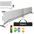 thumbnail image 1 of Ksports Pickleball Set w/ 22' Net, LED Shuttlecocks, Game Balls, White, 1 of 11