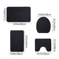 thumbnail image 3 of 2025-2026 Memory Foam Bath Mat Set, Bathroom Rugs For 4 Pcs Toilet Mats Universal Soft Comfortable Water Absorption Non-Slip Thick Machine Washable Easier To Dry Dark Clearance, 3 of 7