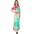 thumbnail image 3 of Bimba Robe Maxi à Épaules Dénudées Style Chic pour Femmes Teinture sur Nœuds Vêtements de Villégiature, 3 of 8