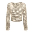 thumbnail image 4 of Bathing Suits Woman -New Ladies' Sweaters With Loose Round Neck And Hollow Sleeves, Bikinis For Women, 4 of 5
