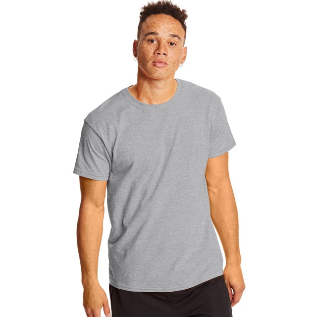 Hanes T-Shirt à Manches Courtes Col Rond X-Temp pour Hommes Lot de 2, 2TG, Acier Clair