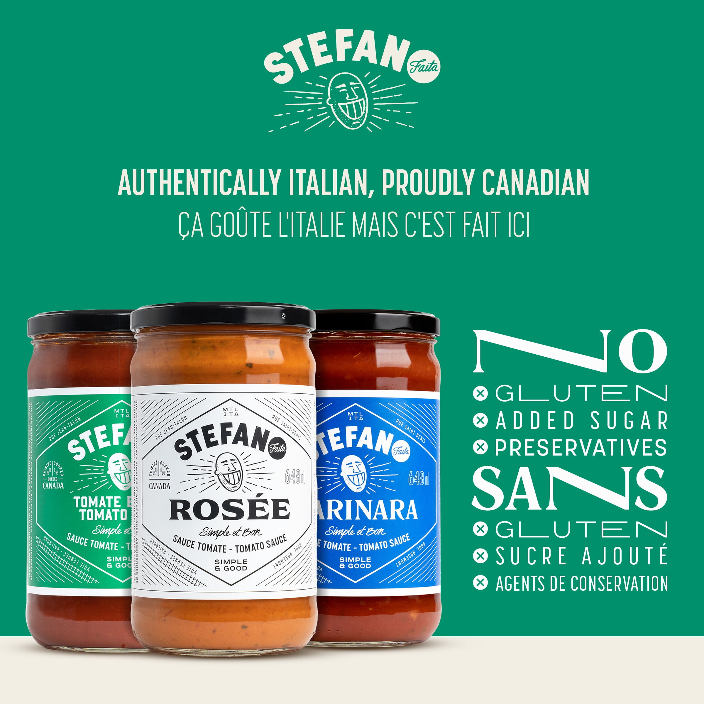 Sauce pour pâtes rosée Stefano Faita, 648 mL