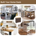 thumbnail image 4 of Walsunny Kitchen Island on Wheels with Storage Cabinet & 3 Drawer, 39.7" Width Rolling Kitchen Table, Cart Handle for Towel Rack or Free Mobility Brown, 4 of 9