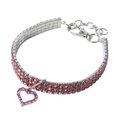 thumbnail image 1 of Collier pour Animal de Compagnie avec Motif de Cœur, Collier en Métal Ajustable pour Chien et Chat, Rose, P, 1 of 8