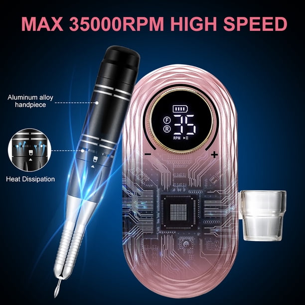Portable Electric Nail Drill 35000 RPM, Inbuty Electric Nail File