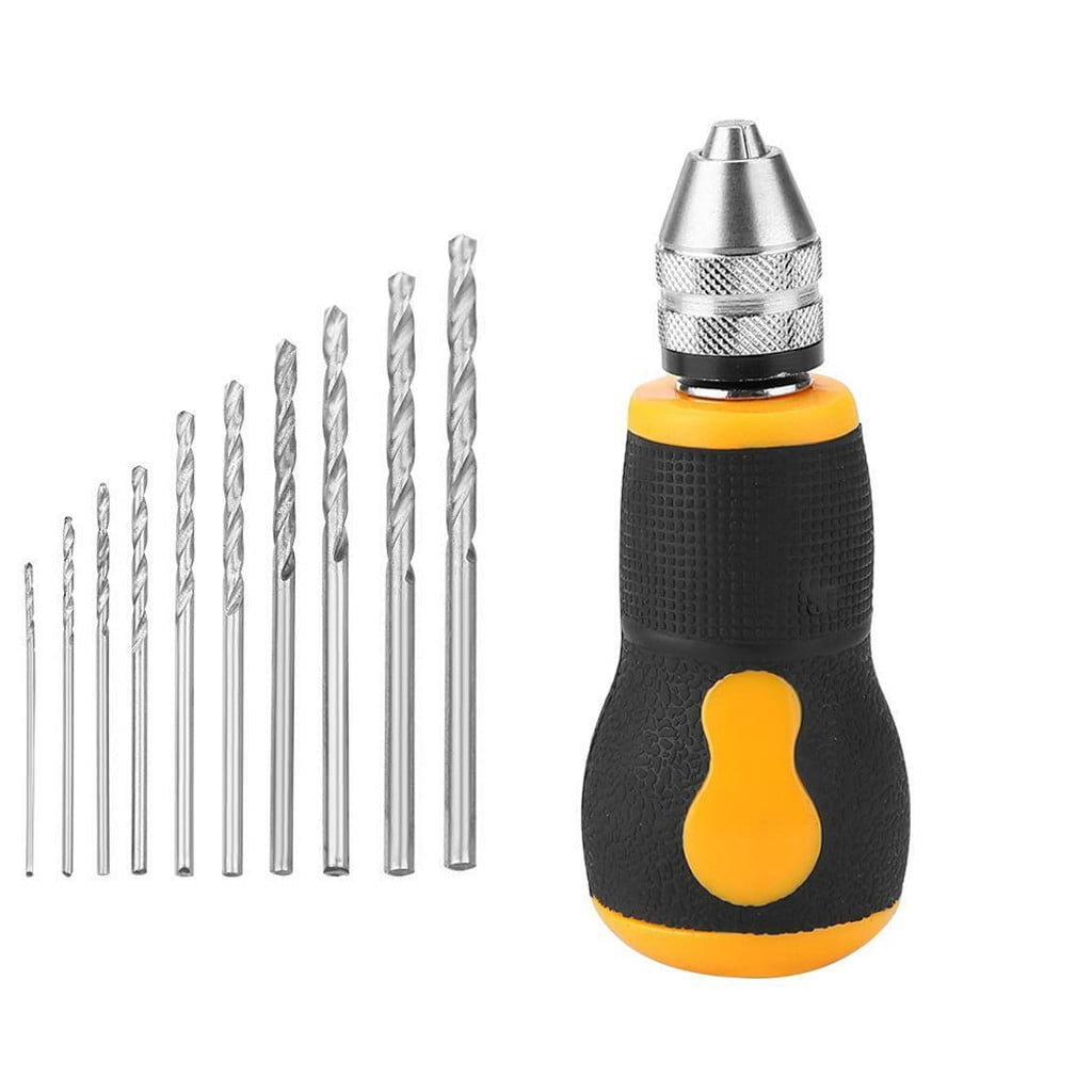 Binwennn Spiral Hand Drill Semi Automatic Pin Vise Keyless Chuck Manual Drilling Hole Set Hand Drills Cordless Small Drills Cordless Rechargeable Drill Desarmador Electrico Small Cordless Drill