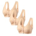 thumbnail image 1 of Virmaxy 3PC Womens Wireless Bra Oversized Gathering Comfortable Breathable Underwear Everyday Bra 3PC Comfortable Lace Breathable Bra Underwear No Rims Beige M, 1 of 7