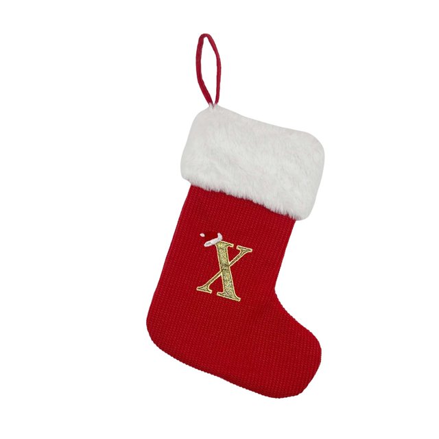 Christmas Stocking Holiday Gift Bag With 3D Legs Old Man Doll Design For Tree Or Bedside Decor 20 cm x 30 cm
