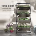 thumbnail image 4 of Outsunny Outdoor 4-Tier Raised Garden Bed with 4 Planter Boxes, Brown, 4 of 10