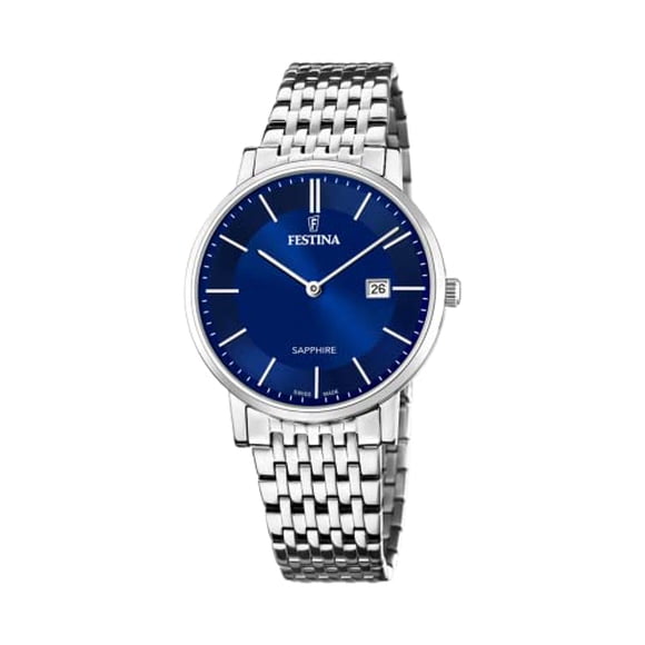 Festina F20018/2 Montre en Acier Inoxydable Fabriquée en Suisse, Argent