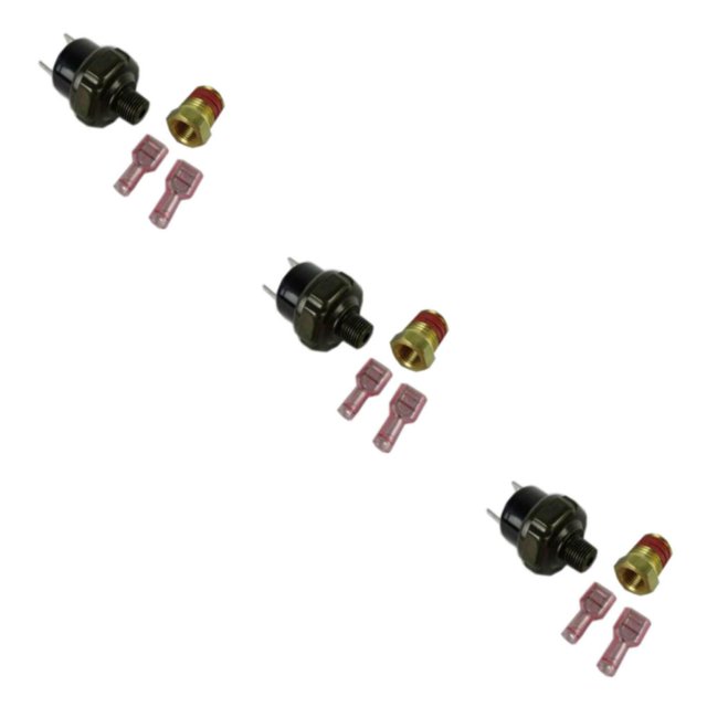 Baohd Durable 12 Volt Compressor Air Pressure Switch for Air Ride Assist Kit Improved Performance Black 70-100 psi 3Set