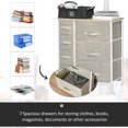 thumbnail image 4 of HOMCOM Commode pour Chambre avec 7 Tiroirs, Commode en Tissu, Gris Pâle, 4 of 9