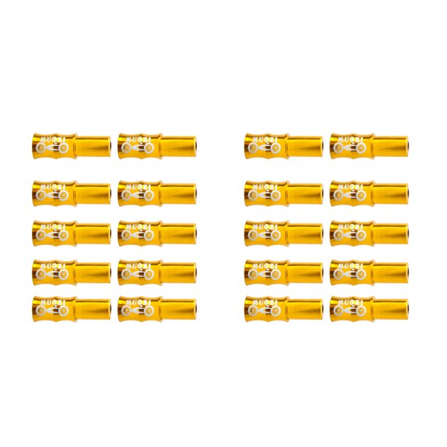 Thinsony 10 Pcs Bicycle Cable End Caps Professional Wear-resistant Universal Shifting Shifting Gold 2Set