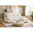 thumbnail image 1 of Manoa Fabric Power Reclining Sectional with Storage in Beige, 1 of 6