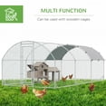 thumbnail image 4 of PawHut Galvanized Large Metal Chicken Coop Cage 9.2' x 18.7' x 6.5', 4 of 8