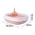 thumbnail image 4 of DOLITY Anti ing Cat Litter Box with Surrounded Top Cover Tray Sand Box Detachable Pink Large, 4 of 9
