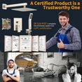 thumbnail image 2 of SR SUN RISE Shower Faucet Set Bathroom Square Rain Shower Head with Handheld Spray Wall Mounted Rainfall Shower Fixtures Brushed Nickel Shower Faucet Trim Repair Kits (Contain Shower Valve)10 Inches, 2 of 5