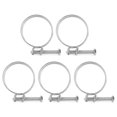 thumbnail image 1 of 5PCS Double Wire Hose Clamp Adjustable Stainless Steel Wire Tube Clip for Industrial Domestic Use50-60mm, 1 of 14